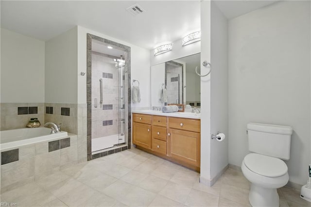 4250 Granby St Unit 109, Norfolk, VA 23504 - full bathroom with double vanity, tile patterned flooring, a bath, and a stall shower
