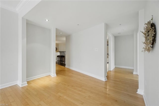 4250 Granby St Unit 109, Norfolk, VA 23504 - unfurnished room featuring light wood-type flooring, baseboards, recessed lighting, and crown molding