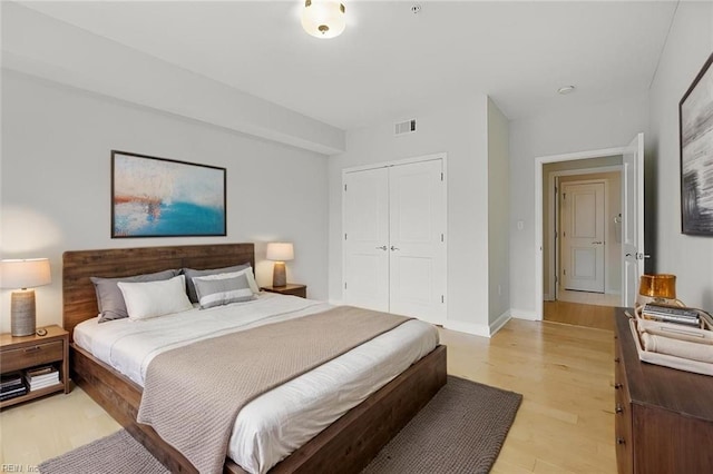4250 Granby St Unit 109, Norfolk, VA 23504 - bedroom with a closet, light wood-style flooring, and baseboards