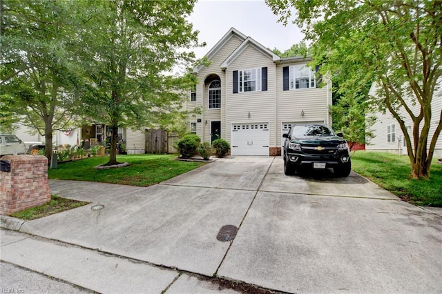 1757 Brigands Way, Virginia Beach, VA 23453 - traditional home featuring a garage, driveway, and a front yard