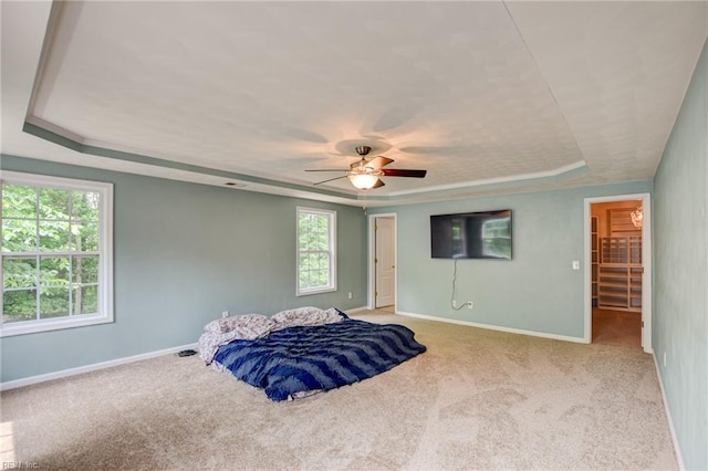 1757 Brigands Way, Virginia Beach, VA 23453 - carpeted bedroom featuring a raised ceiling, baseboards, and a ceiling fan