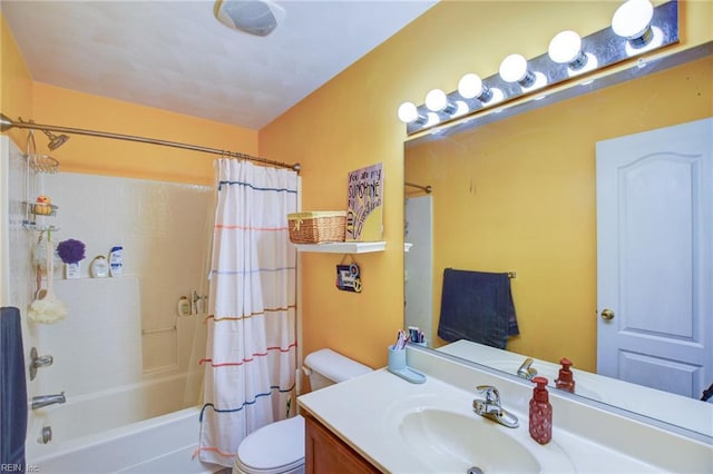 1757 Brigands Way, Virginia Beach, VA 23453 - bathroom with vanity, shower / bath combination with curtain, and toilet