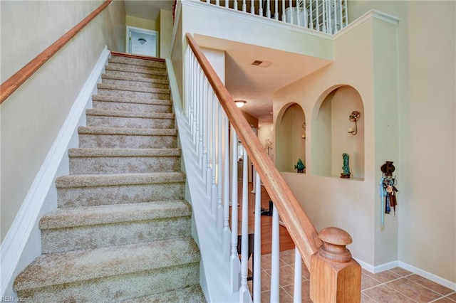 1757 Brigands Way, Virginia Beach, VA 23453 - stairs with tile patterned flooring and baseboards