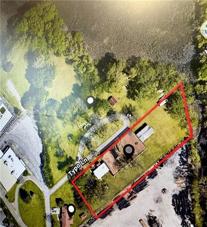 5513 Typo Ave, Norfolk, VA 23502 - aerial overview of property's location with property boundaries highlighted