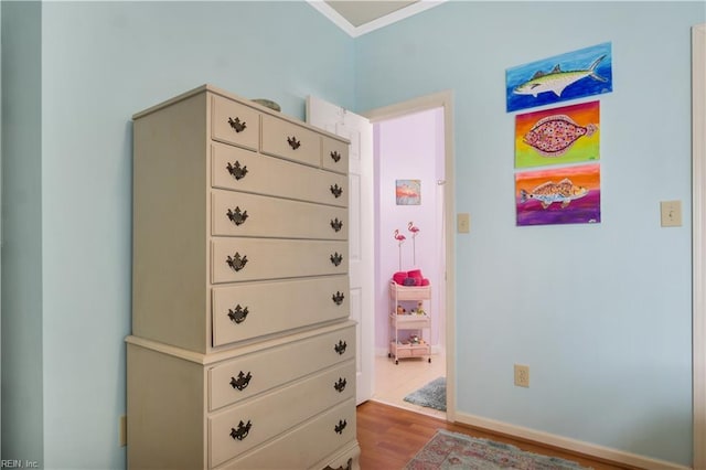 1026 High Dunes Quay Quay Unit 201, Hampton, VA 23664 - bedroom featuring wood finished floors, baseboards, and crown molding
