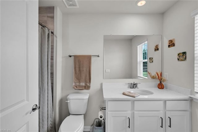3001 Brylie Ct, Suffolk, VA 23435 - full bath with vanity, toilet, and a shower with shower curtain