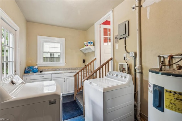 28 Shirley Rd, Newport News, VA 23601 - laundry room featuring water heater and washer and dryer