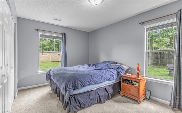 403 Joel Ct, Newport News, VA 23608 - bedroom with carpet, multiple windows, a textured ceiling, and baseboards
