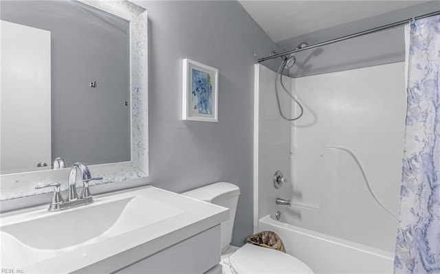 403 Joel Ct, Newport News, VA 23608 - bathroom featuring toilet, shower / bath combo, and vanity