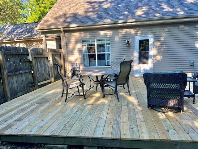 403 Joel Ct, Newport News, VA 23608 - wooden deck featuring outdoor dining space