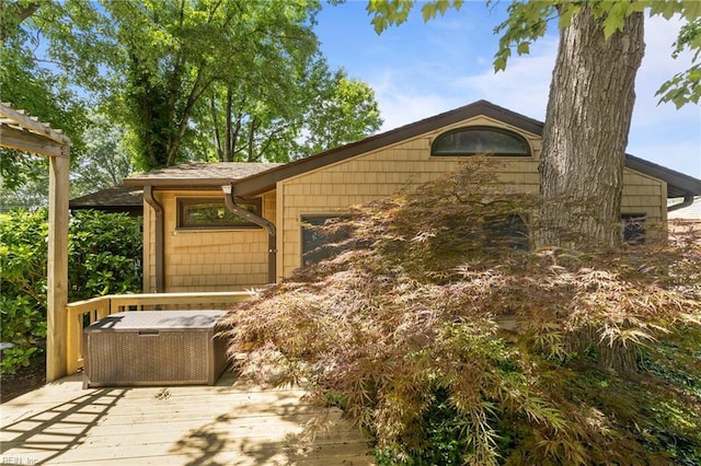 224 Iroquois Rd, Virginia Beach, VA 23462 - view of patio featuring a wooden deck and an attached garage