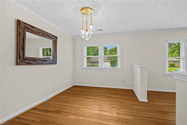 4680 Miles Standish Rd, Virginia Beach, VA 23455 - unfurnished room with light wood-style flooring, baseboards, and crown molding