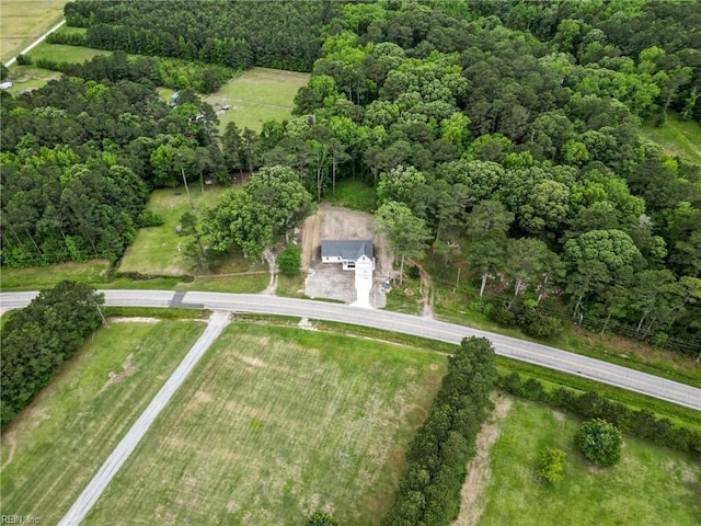 1064 Tulls Creek Rd, Moyock, NC 27958 - aerial overview of property's location featuring rural landscape and a heavily wooded area
