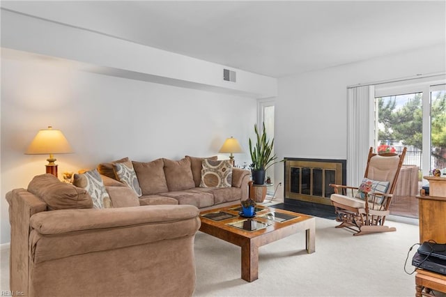3934 Whispering Oaks Pl, Virginia Beach, VA 23455 - carpeted living room with a fireplace with flush hearth