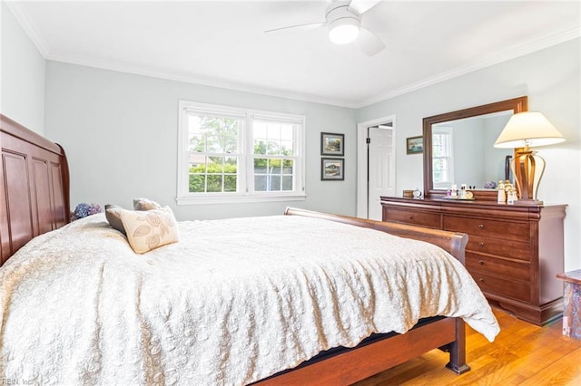 1808 Ashley Dr, Virginia Beach, VA 23454 - bedroom featuring ornamental molding, wood finished floors, and ceiling fan