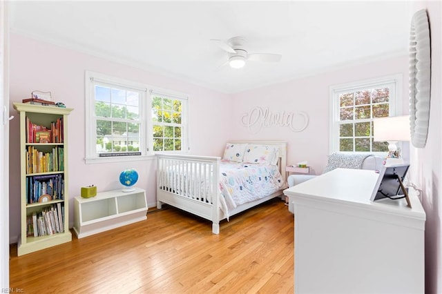 1808 Ashley Dr, Virginia Beach, VA 23454 - bedroom featuring light wood-type flooring and a ceiling fan