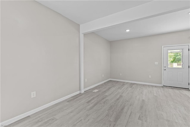 2905 Roanoke Ave, Newport News, VA 23607 - spare room with light wood-type flooring, baseboards, and recessed lighting