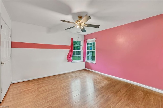 111 Windsor Ct, Suffolk, VA 23434 - unfurnished room with a ceiling fan, wood finished floors, and baseboards