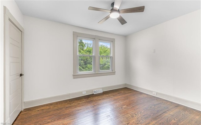 1006 Mayfield Ave, Chesapeake, VA 23324 - unfurnished room with wood-type flooring, a ceiling fan, and baseboards