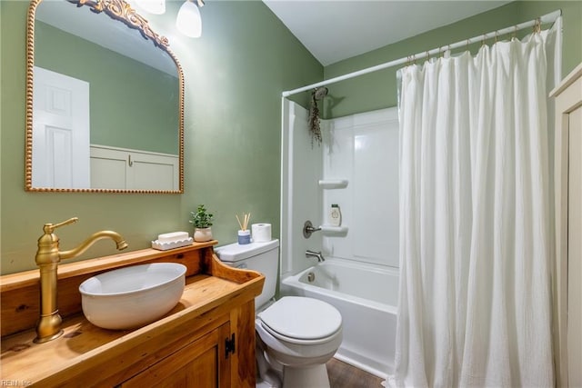 400 Cedar Dr, Hampton, VA 23669 - bathroom with toilet, shower / bath combo, and vanity