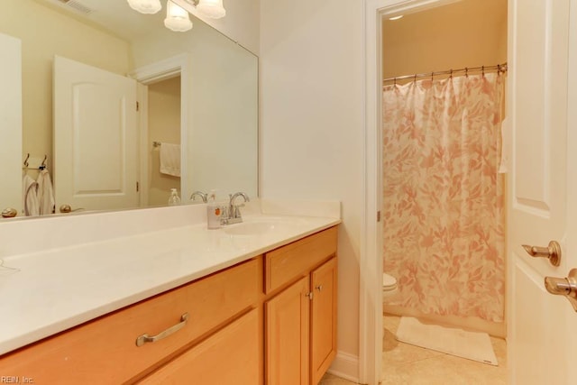 102 Ships Lndg, Carrollton, VA 23314 - bathroom with vanity, tile patterned flooring, and toilet