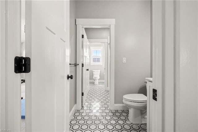 3527 Glencoe Ct, Chesapeake, VA 23322 - half bathroom featuring toilet, baseboards, and tile patterned flooring