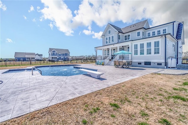 3527 Glencoe Ct, Chesapeake, VA 23322 - view of pool with a patio area and a diving board