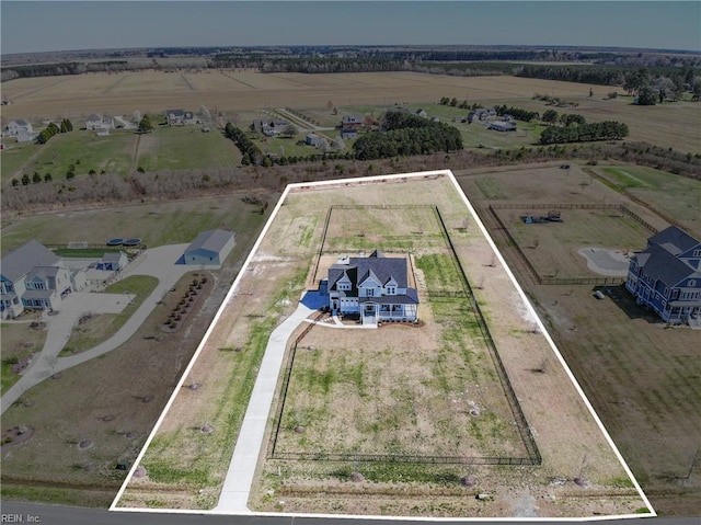 3527 Glencoe Ct, Chesapeake, VA 23322 - overview of rural landscape with property boundaries highlighted