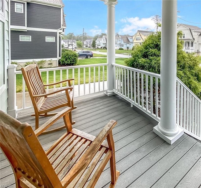 1920 Flintshire Dr, Chesapeake, VA 23323 - porch featuring a residential view and a yard