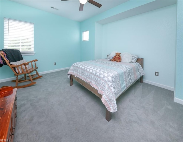 1920 Flintshire Dr, Chesapeake, VA 23323 - carpeted bedroom with baseboards and ceiling fan