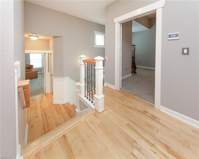 1920 Flintshire Dr, Chesapeake, VA 23323 - corridor featuring an upstairs landing, wood finished floors, plenty of natural light, and baseboards