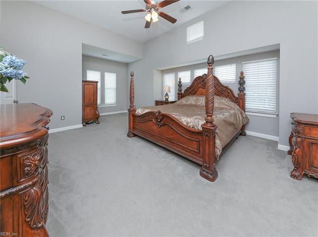 1920 Flintshire Dr, Chesapeake, VA 23323 - bedroom with light carpet, baseboards, and ceiling fan