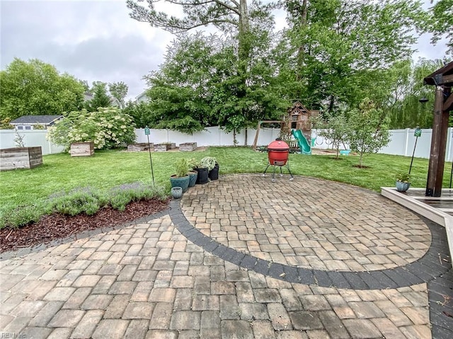 1920 Flintshire Dr, Chesapeake, VA 23323 - view of patio / terrace with a playground