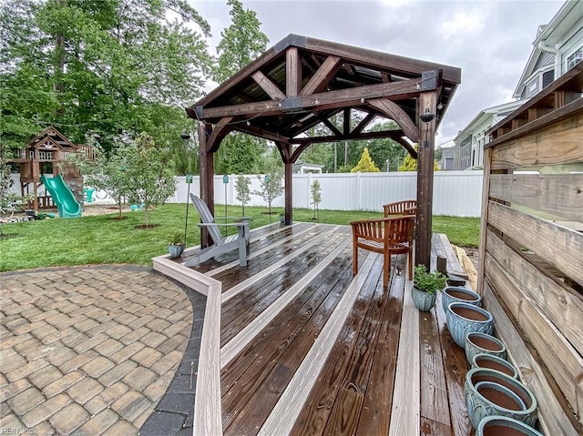 1920 Flintshire Dr, Chesapeake, VA 23323 - deck with a gazebo and a playground