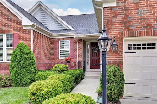 3907 Ethan Ln, Williamsburg, VA 23188 - view of exterior entry with brick siding and a shingled roof