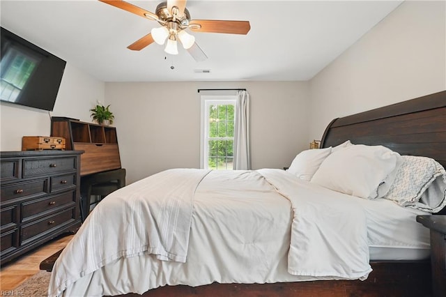 320 Pamunkey Ridge Rd, King William, VA 23086 - bedroom featuring wood finished floors and a ceiling fan
