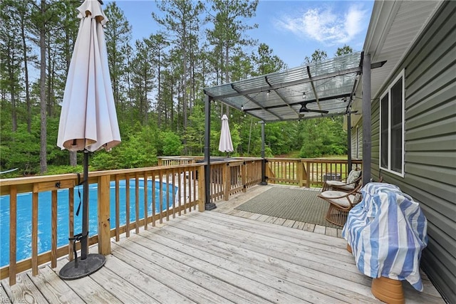 320 Pamunkey Ridge Rd, King William, VA 23086 - deck featuring an outdoor pool and a pergola