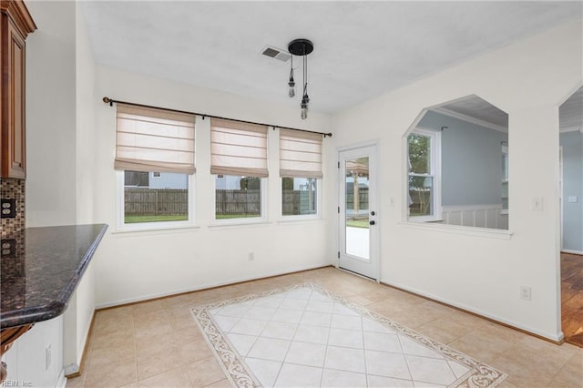 401 Fire Box Ct, Chesapeake, VA 23323 - unfurnished dining area with light tile patterned floors and baseboards