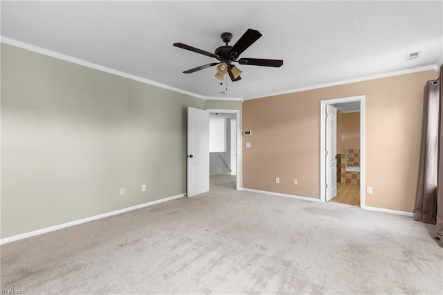 401 Fire Box Ct, Chesapeake, VA 23323 - unfurnished bedroom featuring ornamental molding, light carpet, baseboards, and ensuite bathroom