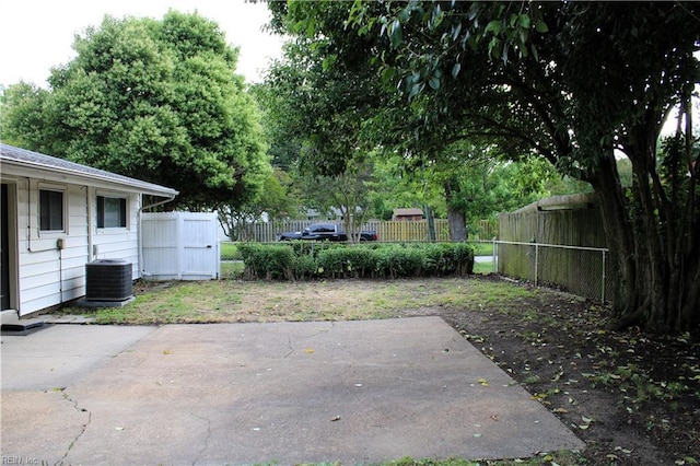 5857 Frament Ave, Norfolk, VA 23502 - fenced backyard with a patio area and central air condition unit