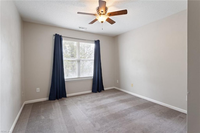 6218 Whaley Ct, Norfolk, VA 23502 - unfurnished room with ceiling fan, carpet floors, a textured ceiling, and baseboards