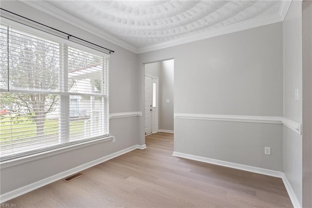 6218 Whaley Ct, Norfolk, VA 23502 - unfurnished room with wood finished floors, baseboards, and crown molding