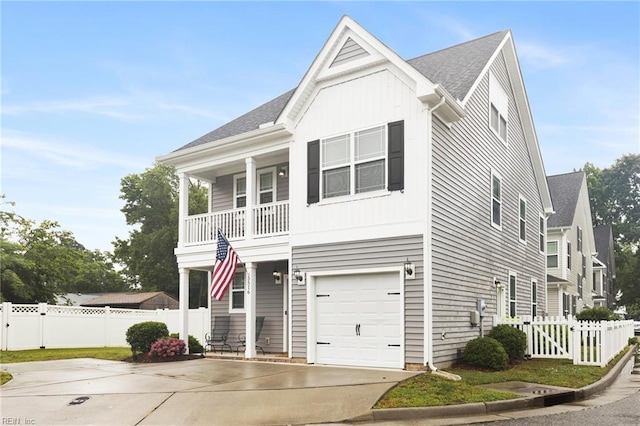 5516 Sadie Ln, Virginia Beach, VA 23462 - view of front of property with a gate, a garage, driveway, and roof with shingles
