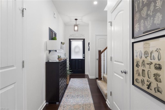 5516 Sadie Ln, Virginia Beach, VA 23462 - entryway with dark wood-type flooring and baseboards