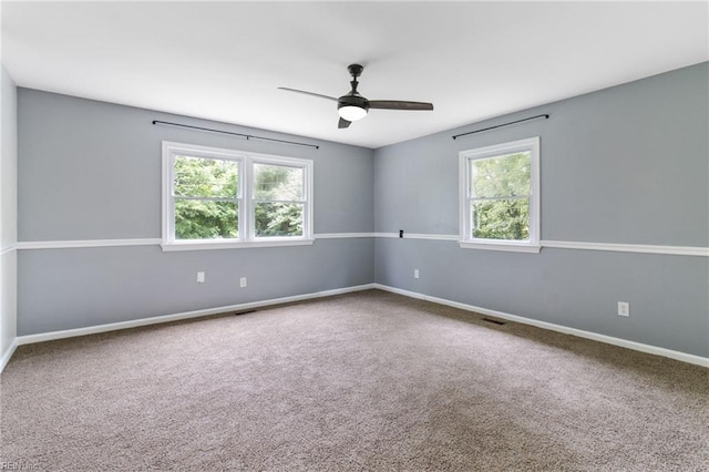 2 Sheralyn Pl, Hampton, VA 23666 - spare room with a ceiling fan, healthy amount of natural light, and carpet flooring
