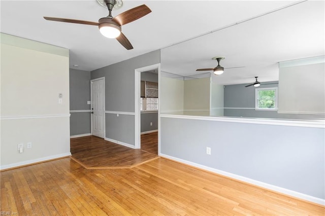 2 Sheralyn Pl, Hampton, VA 23666 - spare room featuring ceiling fan, wood-type flooring, and baseboards
