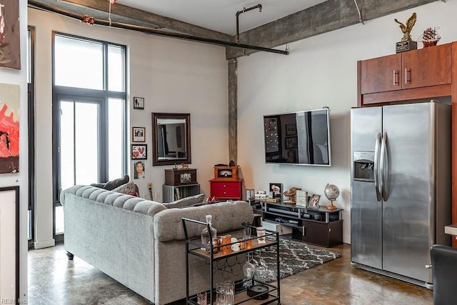 415 Saint Pauls Blvd Unit 309, Norfolk, VA 23510 - living area featuring finished concrete floors