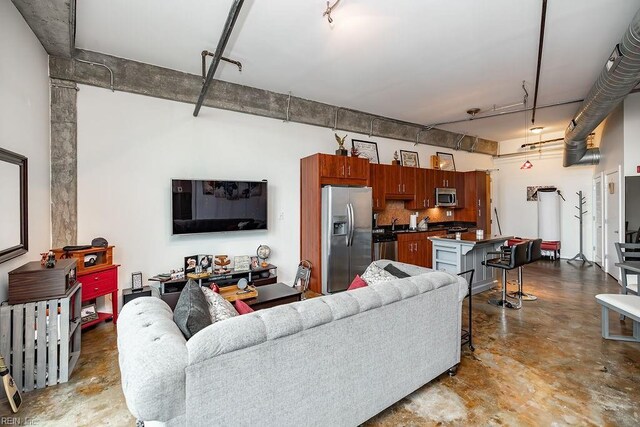 415 Saint Pauls Blvd Unit 309, Norfolk, VA 23510 - living room featuring finished concrete flooring