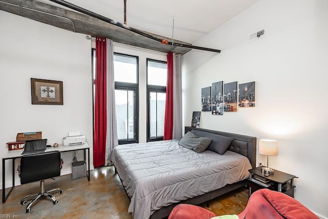 415 Saint Pauls Blvd Unit 309, Norfolk, VA 23510 - bedroom with an office area and concrete floors