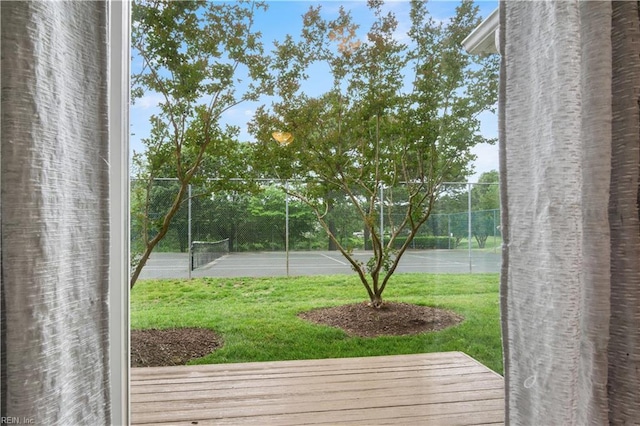 189 Shoal Crk, Williamsburg, VA 23185 - view of yard with a tennis court